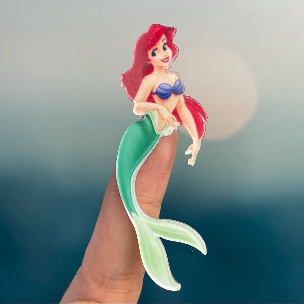 Ariel Mermaid Acrylic Pin/ Brooch Lapel
